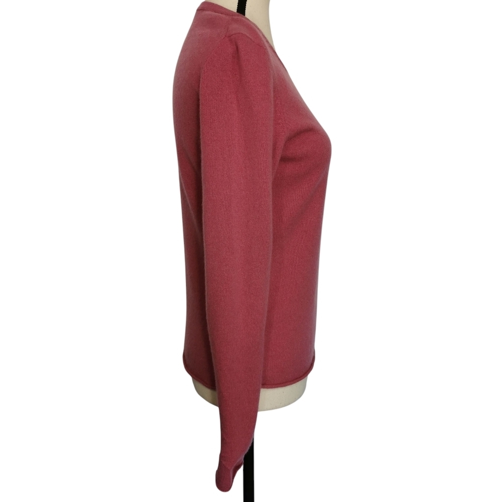 Elena Solano 100% Cashmere Knit Sweater Dusty Pink Sz M (S) - Picture 4 of 9